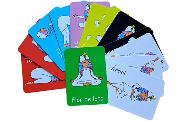 Juego de cartas yoga para niños